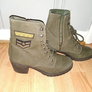 Army green boots